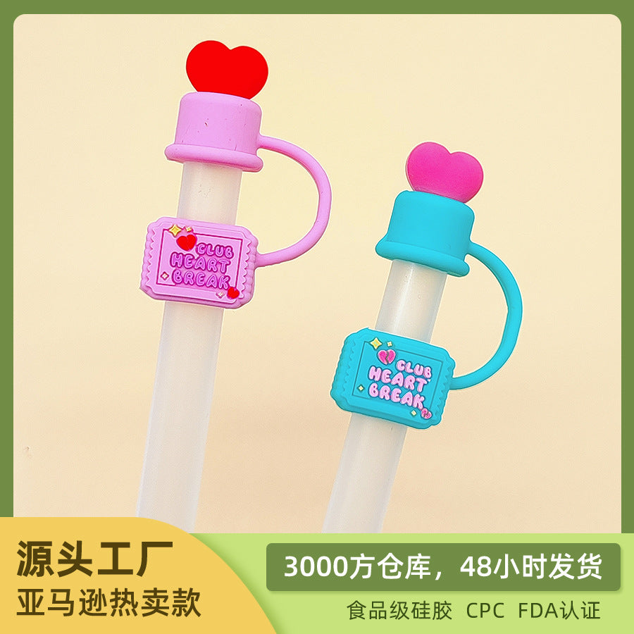 Wholesale 20pcs 10mm food grade silicone  straw dust cap